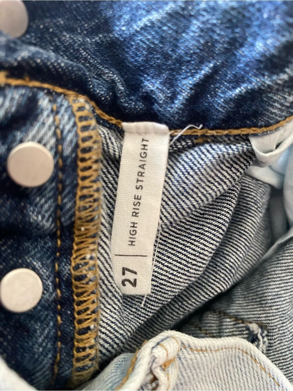 PACSUN Light & Dark Wash Two-Tone Colorblock Ankle Denim Straights Jeans Size 27